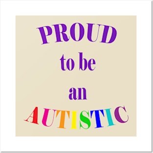 Proud to be an Autistic- Purple Posters and Art